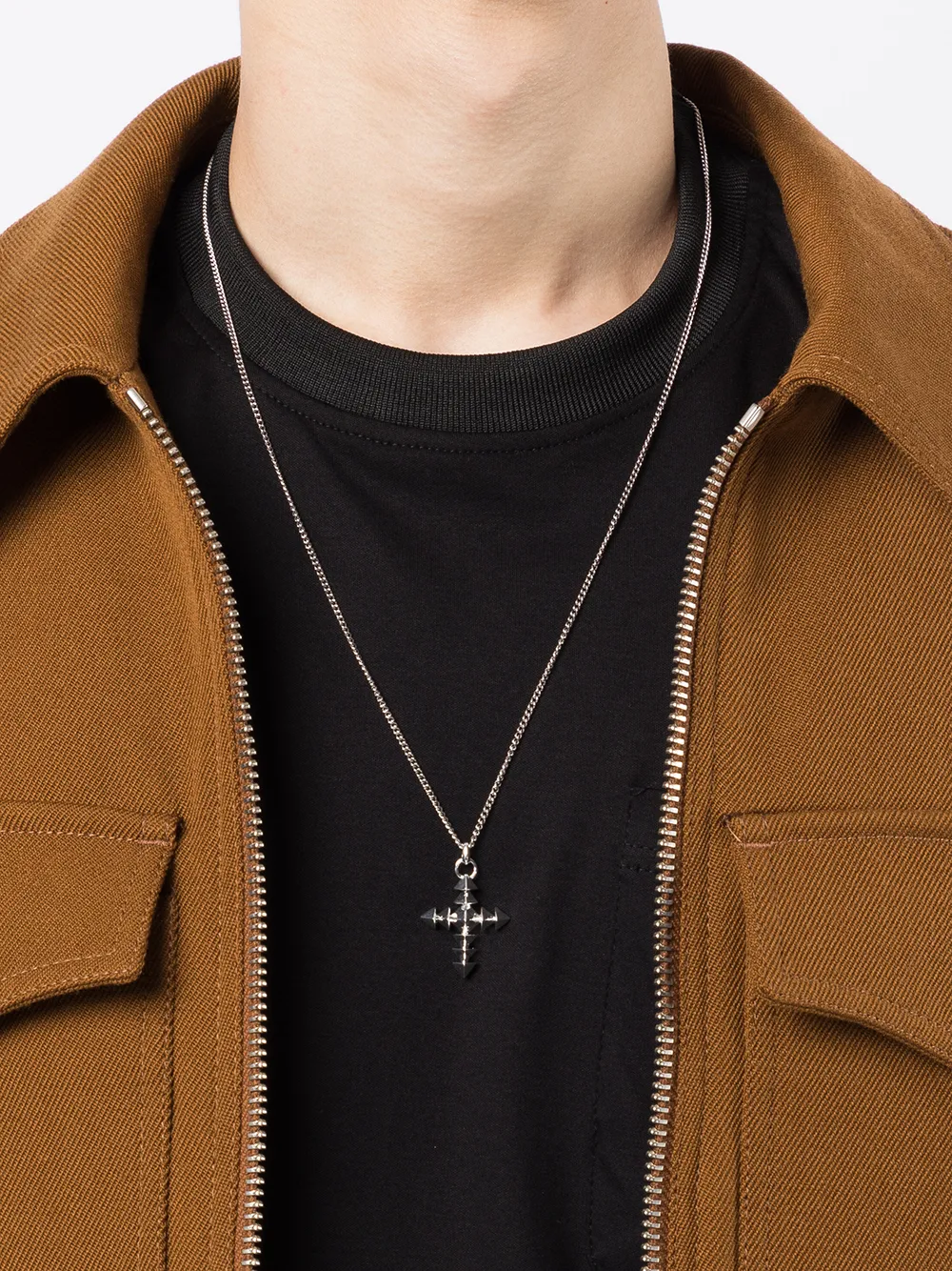 Northskull Halsketting met kruis - Zilver