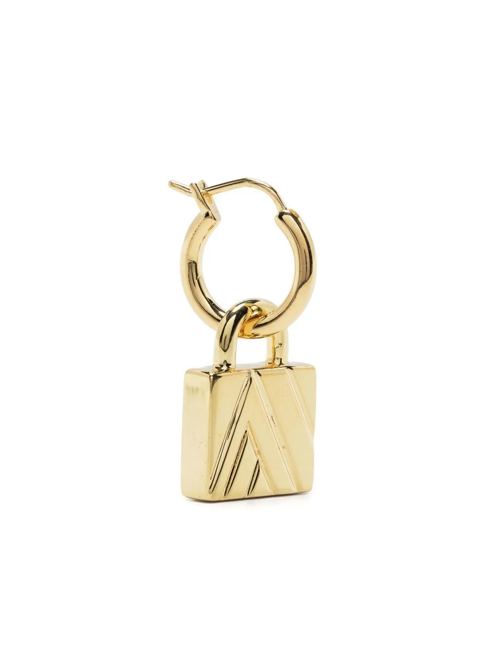 

Northskull arracadas con candado grabado - Dorado