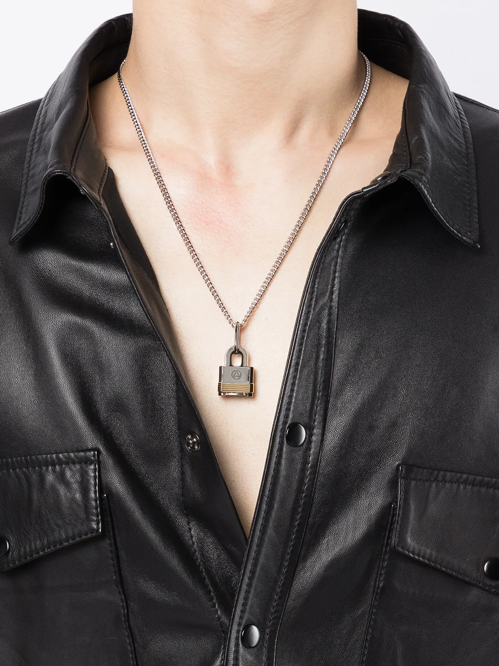 Northskull Tweekleurige halsketting - Zilver