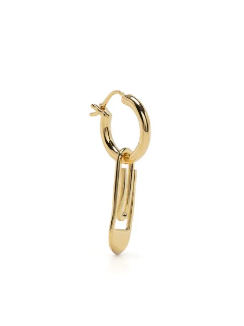 Northskull paperclip hoop earring