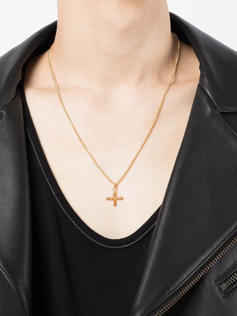 Northskull Halsketting met kruis - Goud