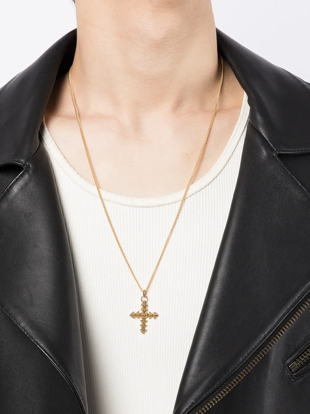 Northskull Halsketting met kruis - Goud