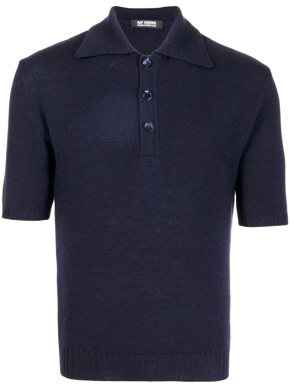 

Raf Simons playera tipo polo tejida - Azul