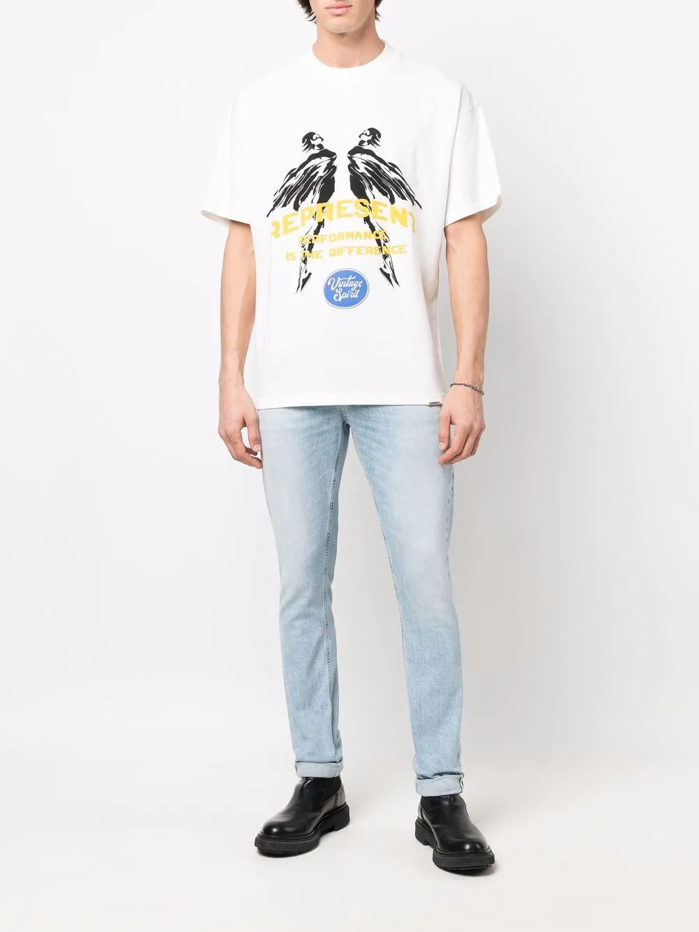Represent T-shirt met logoprint - Wit