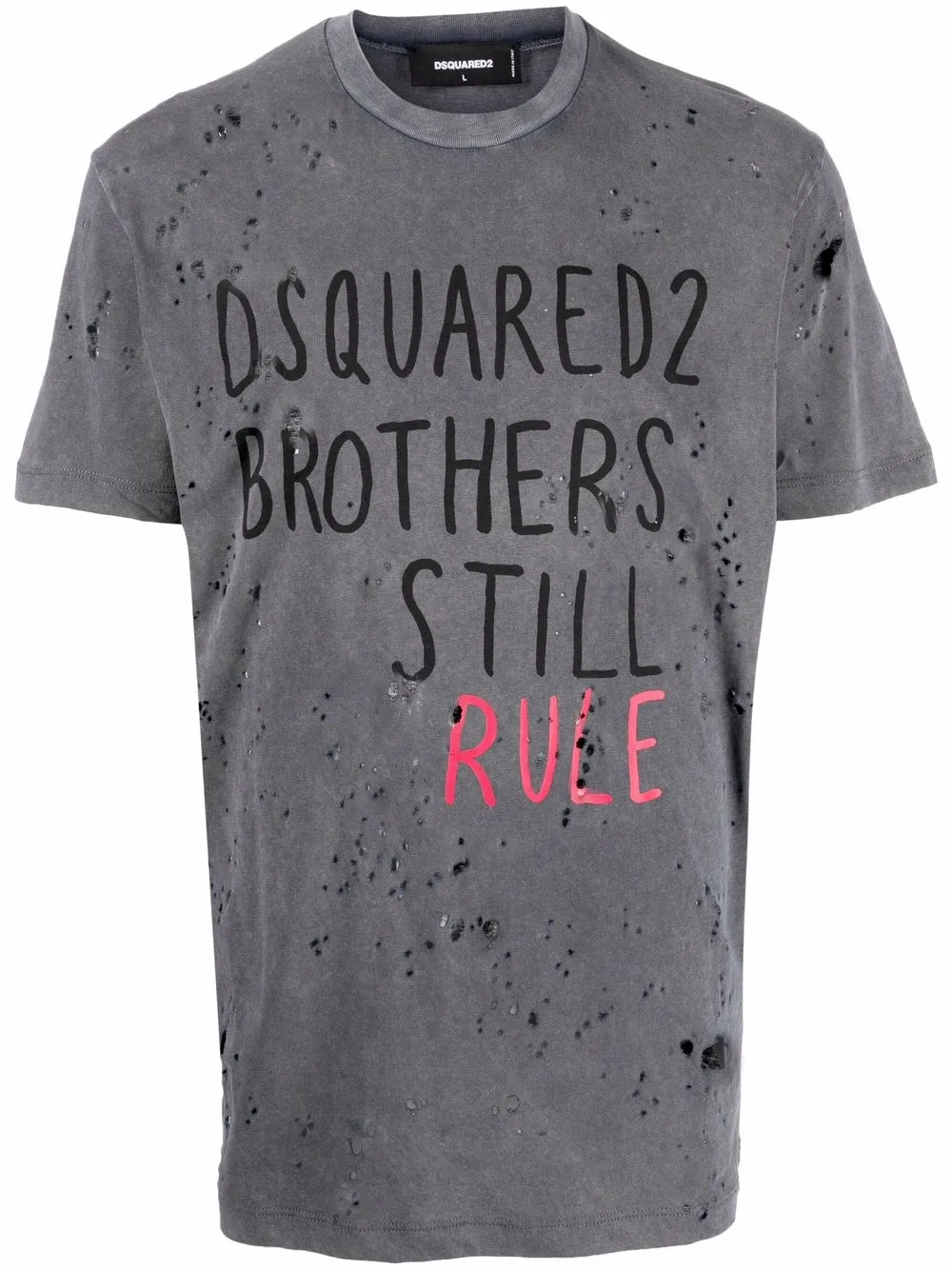 

Dsquared2 playera con logo estampado - Gris