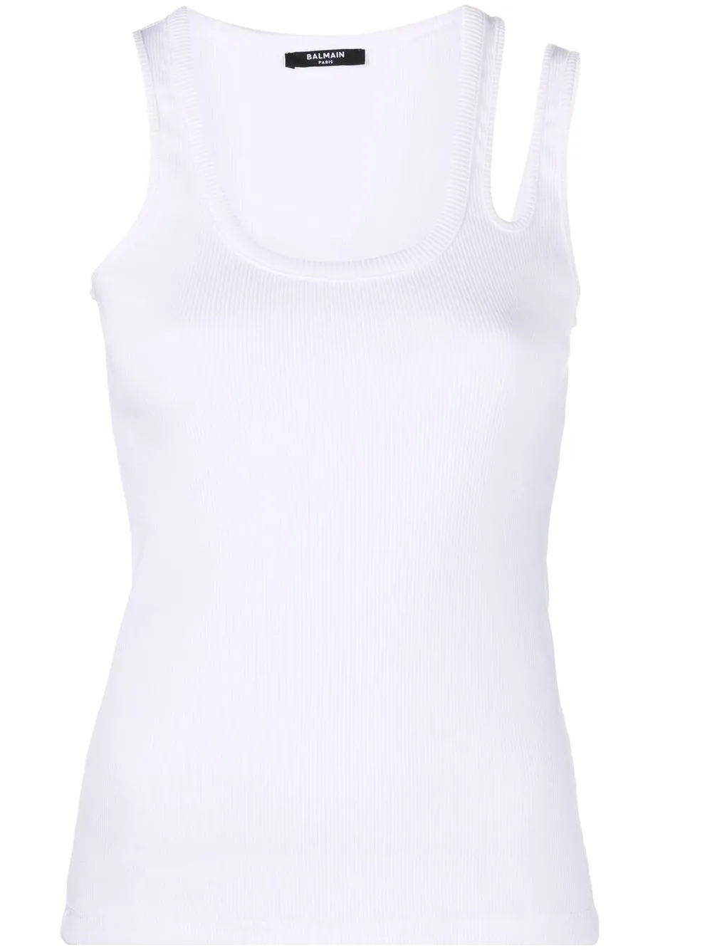 

Balmain playera con aberturas - Blanco