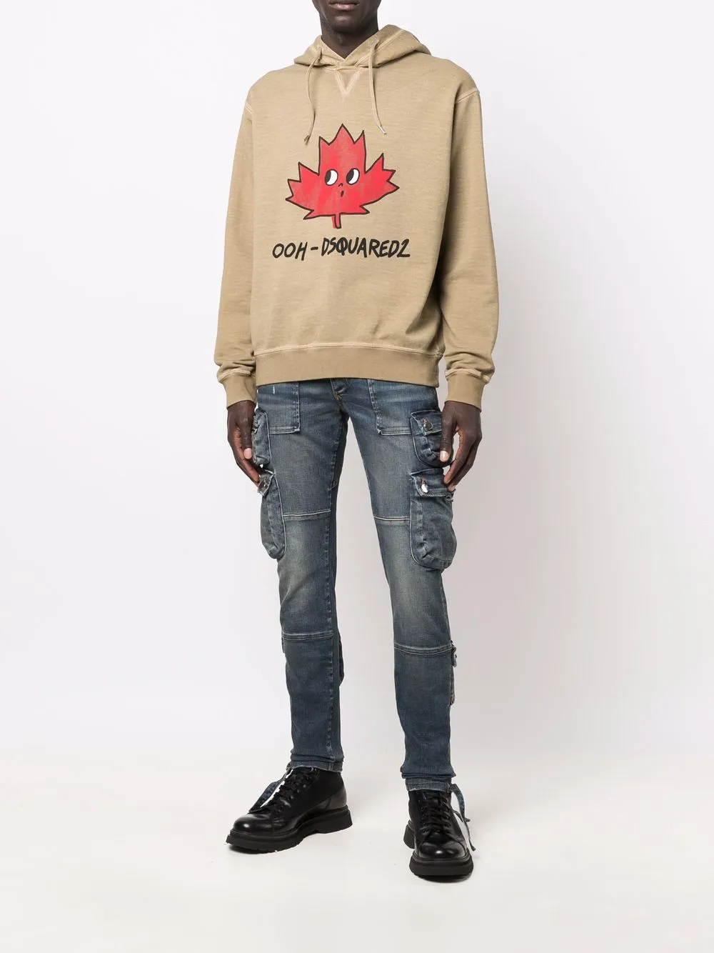 Dsquared2 Hoodie met logoprint - Bruin