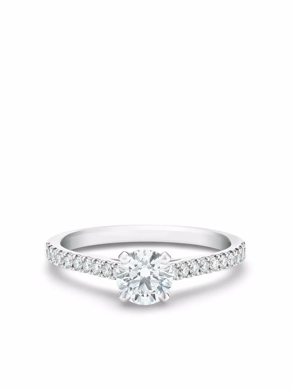 

De Beers Jewellers anillo DB Classic en platino con diamantes - Plateado
