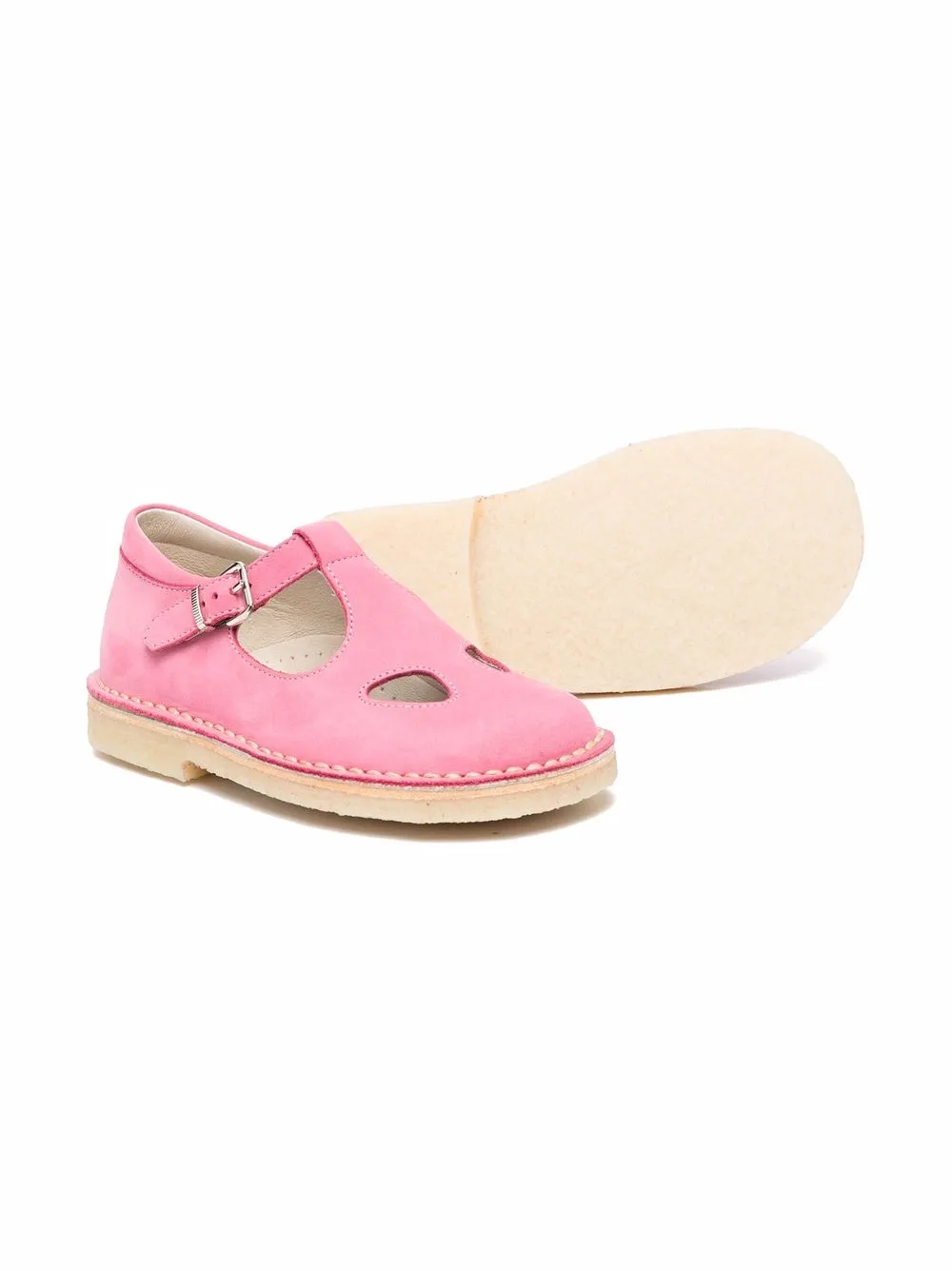 Il Gufo Suède ballerina's - Roze