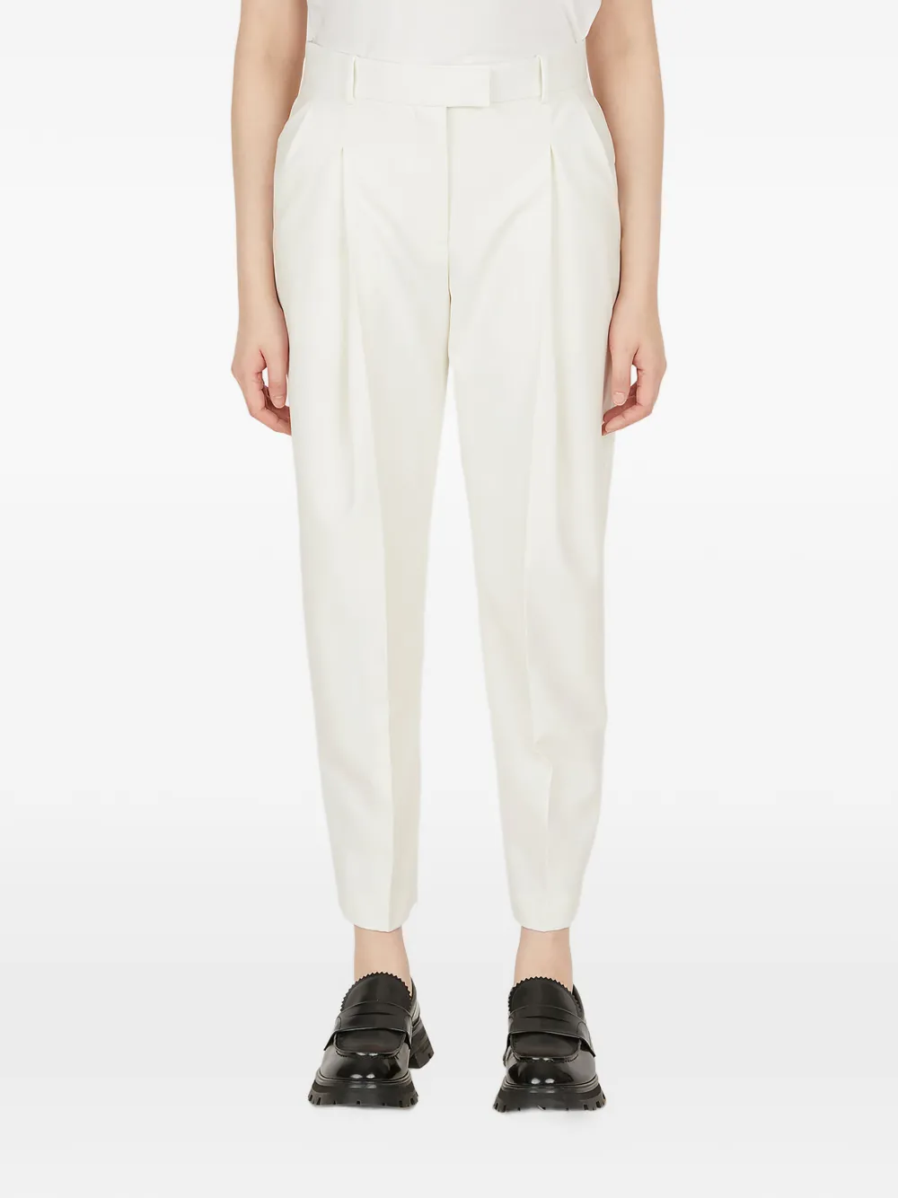 Alexander McQueen Pantaloni con pieghe - Nero