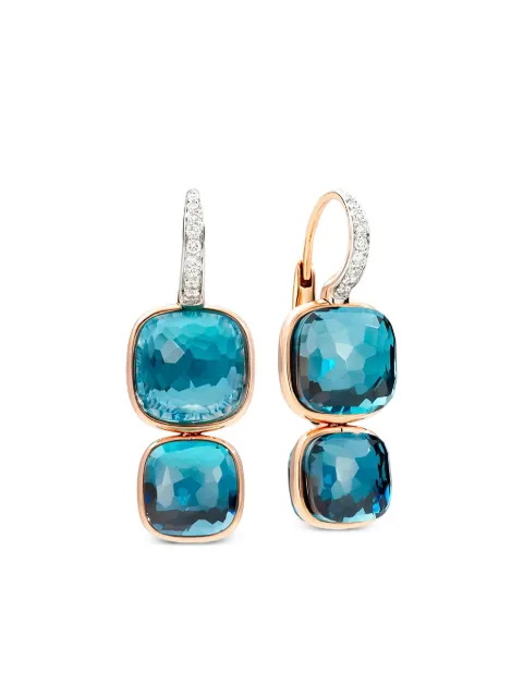 Pomellato 18K Rose Gold Nudo multistone earrings