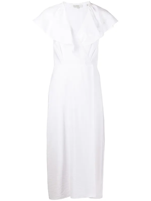 vince wrap midi dress