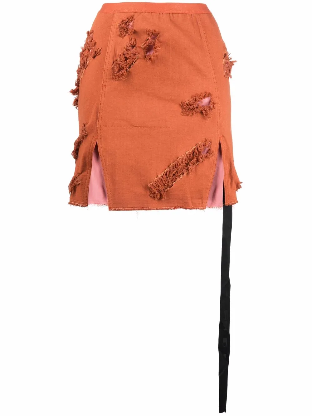 

Rick Owens DRKSHDW falda corta con detalles rasgados - Naranja