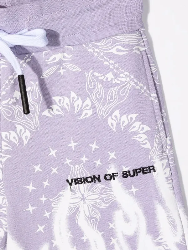さのぴん★BANDANA VERY SHORT PANTS Vision Of Super Kids bandana-print Cotton Shorts | Purple