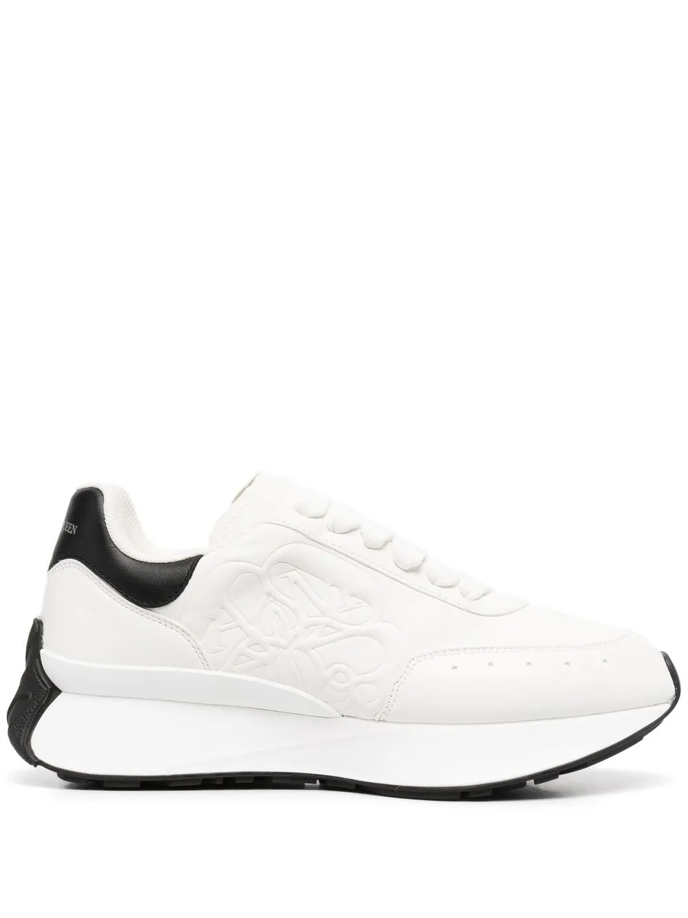 

Alexander McQueen branded lace up trainers - White