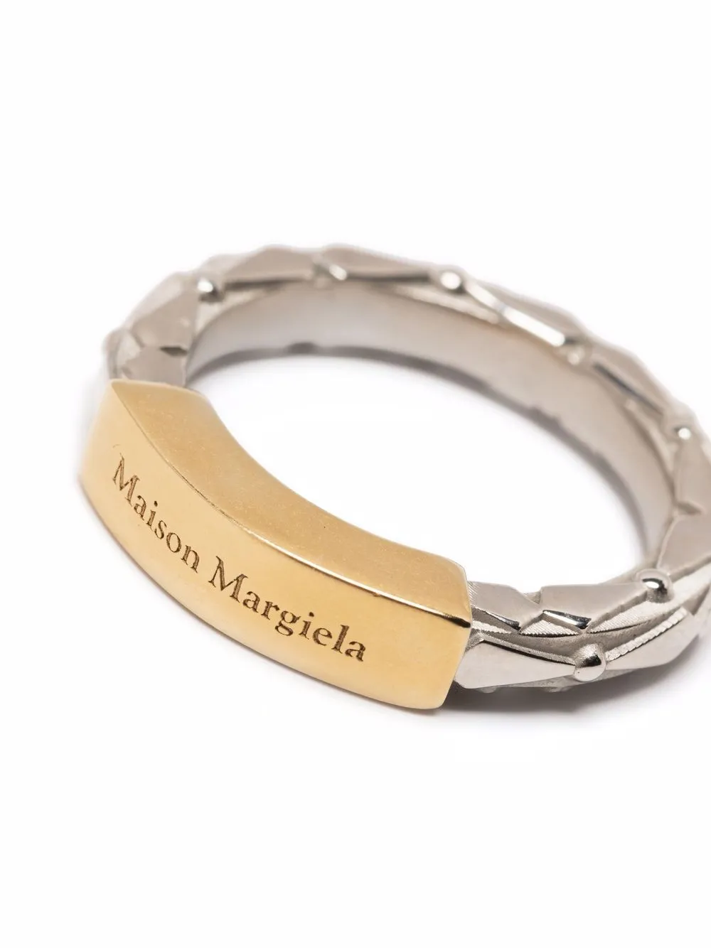 Maison Margiela 메종 마르지엘라 인그레이빙 로고 브라스 링 - Farfetch