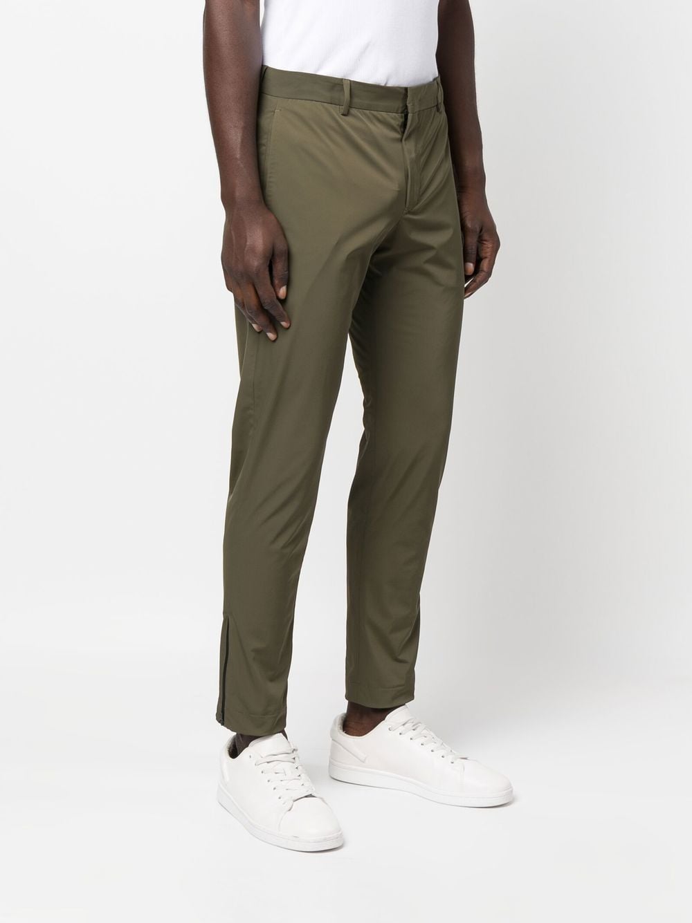 Shop Pt Torino Straight-leg Tailored Trousers In Grün