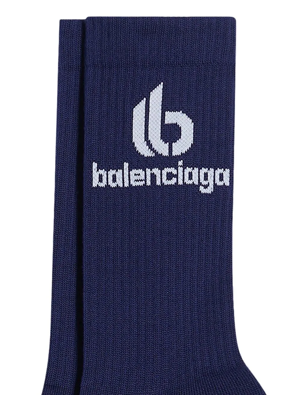 Balenciaga Geribbelde sokken - Blauw