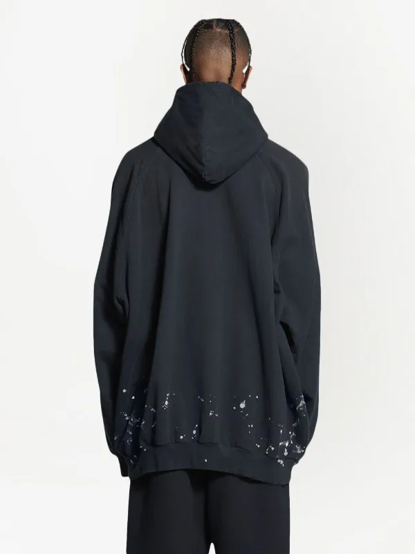 Balenciaga Metal Logo Oversized Hoodie - Farfetch