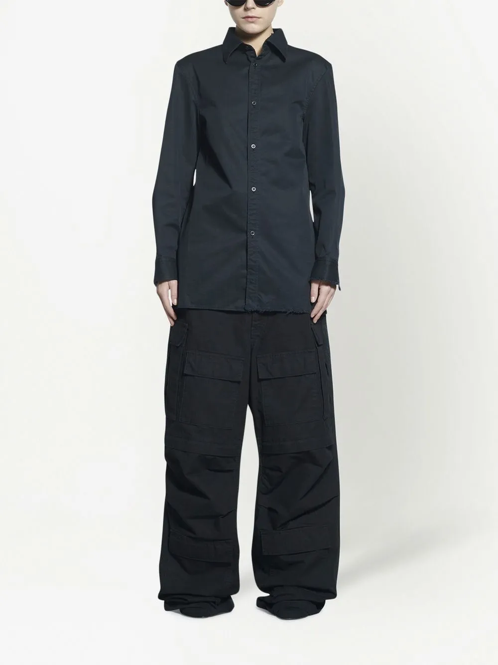 Balenciaga Getailleerd overhemd - Zwart
