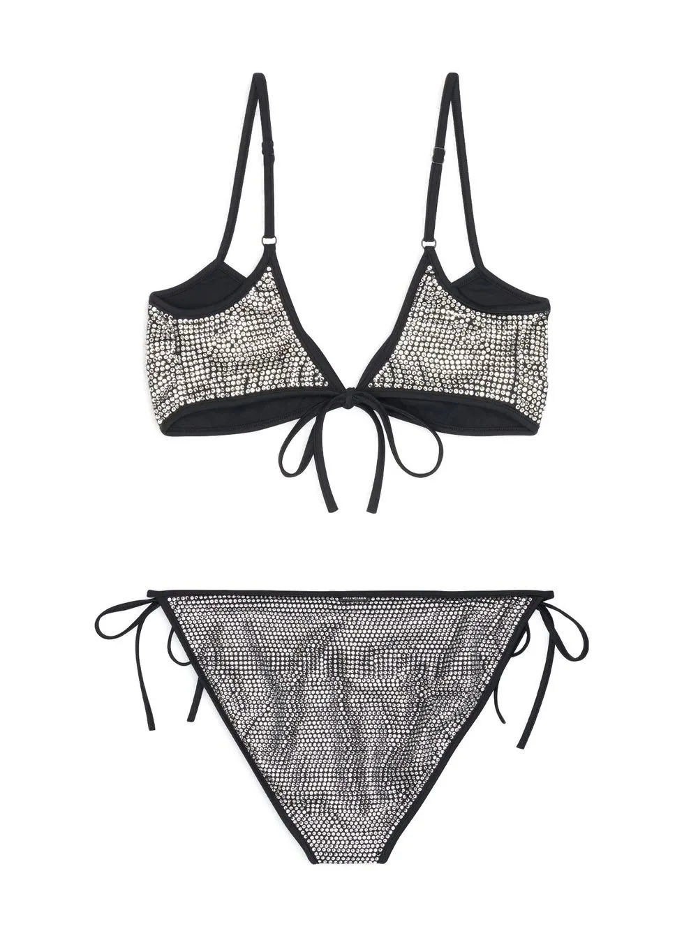 Balenciaga Bikini verfraaid met stras - Zwart