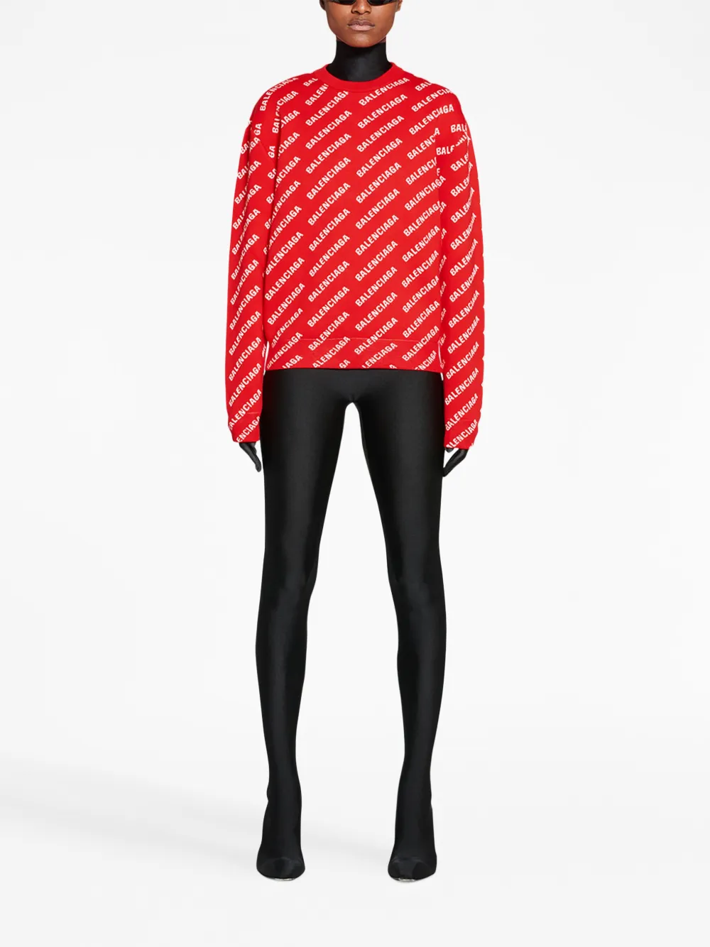 Balenciaga Sweater met logoprint - Rood
