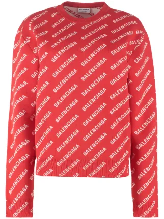 Balenciaga printed cotton sweatshirt discount