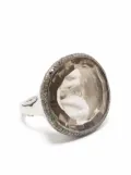 Rosa Maria diamond and topaz embellished cocktail ring - Silver