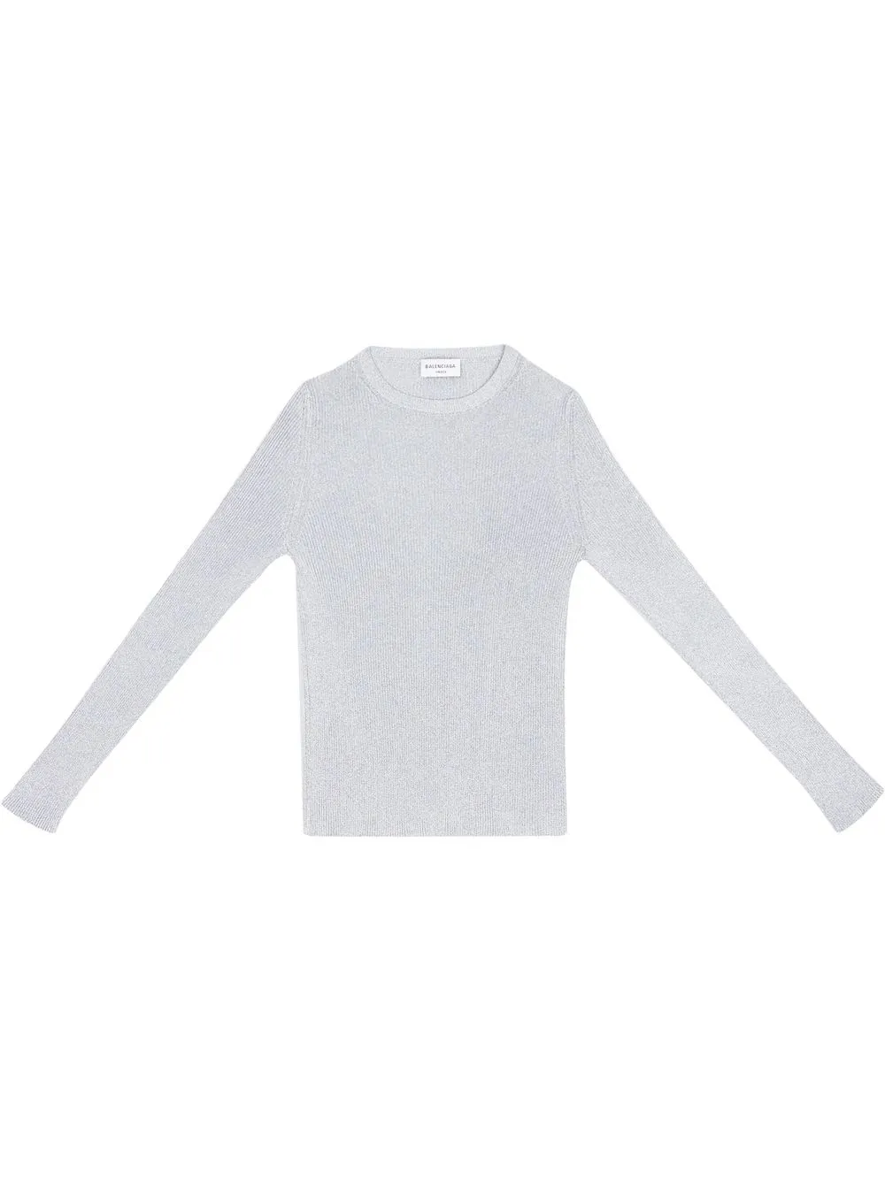 ribbed knit lurex jumper