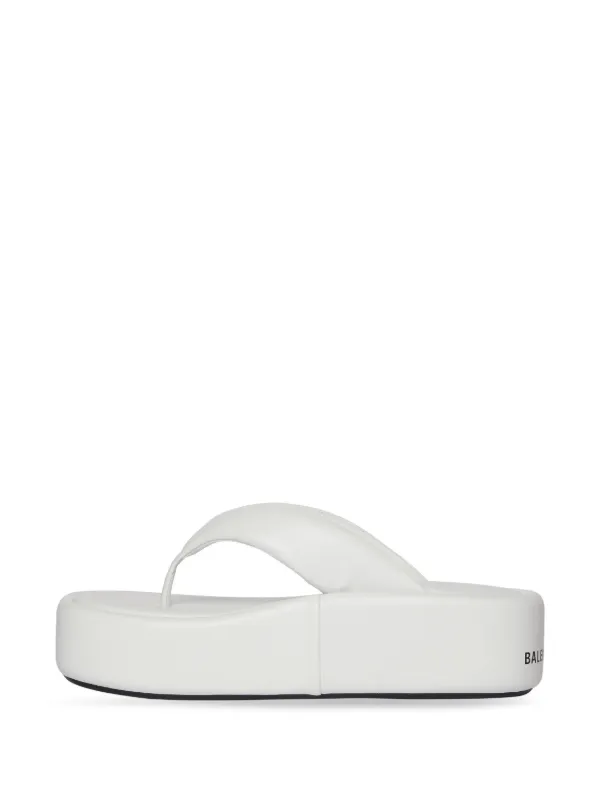 Balenciaga flip flops white deals