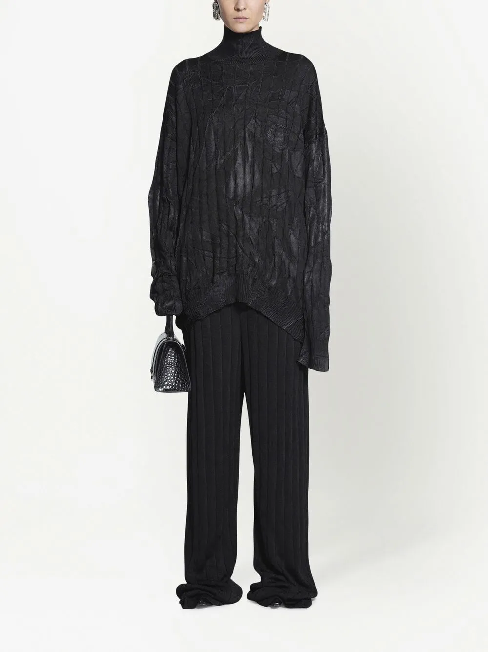 Balenciaga Oversized coltrui - Zwart