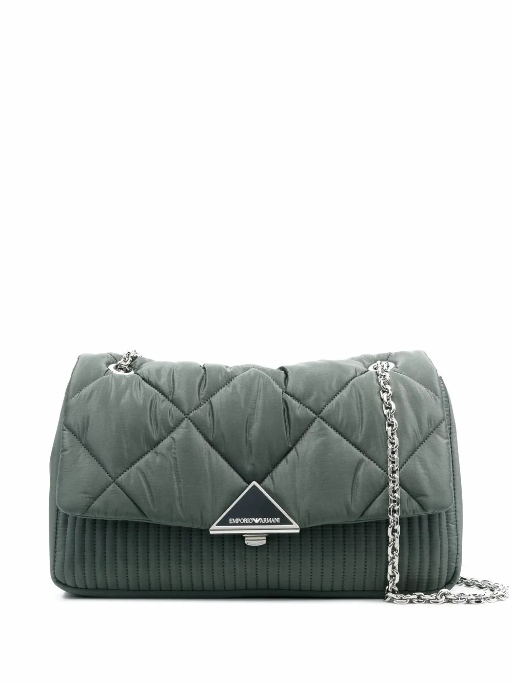 

Emporio Armani quilted logo-plaque crossbody bag - Green