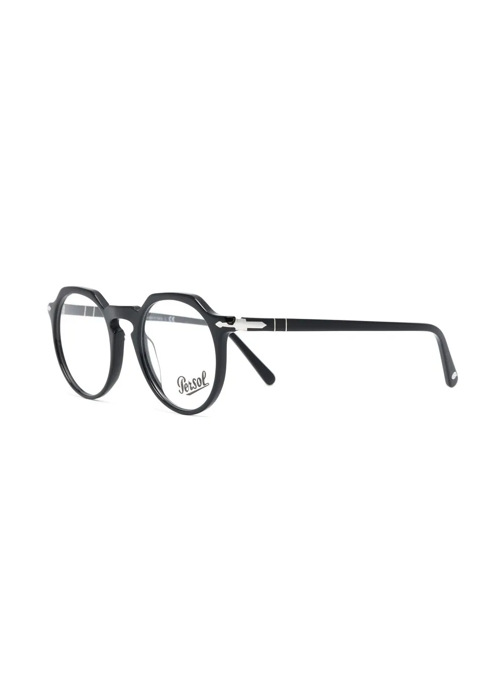 Persol Zonnebril met rond montuur - Zwart