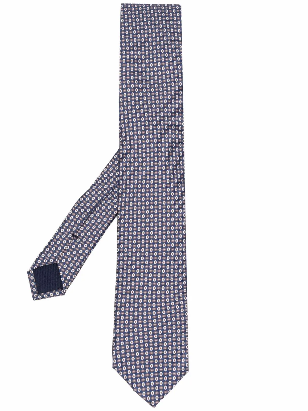 

Corneliani corbata de seda con motivo - Azul