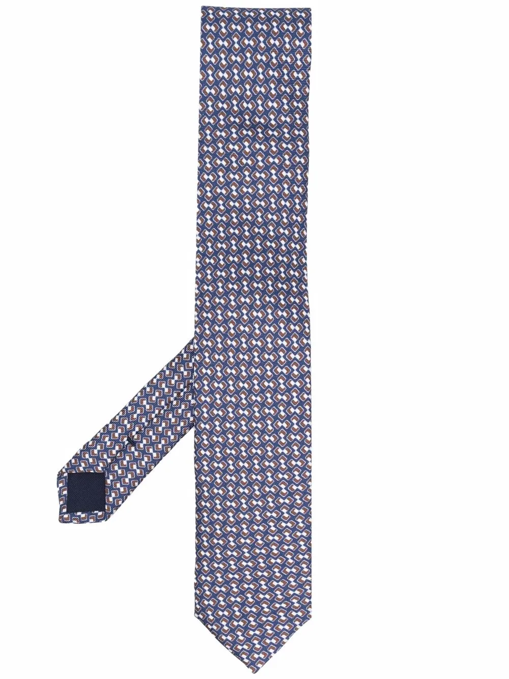 

Corneliani corbata de seda con motivo - Azul