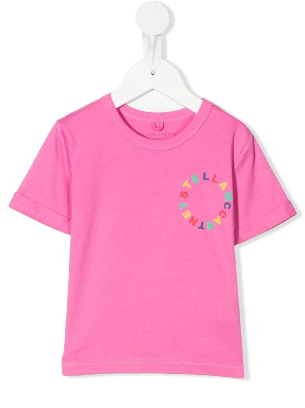 

Stella McCartney Kids playera con cuello redondo y logo - Rosado