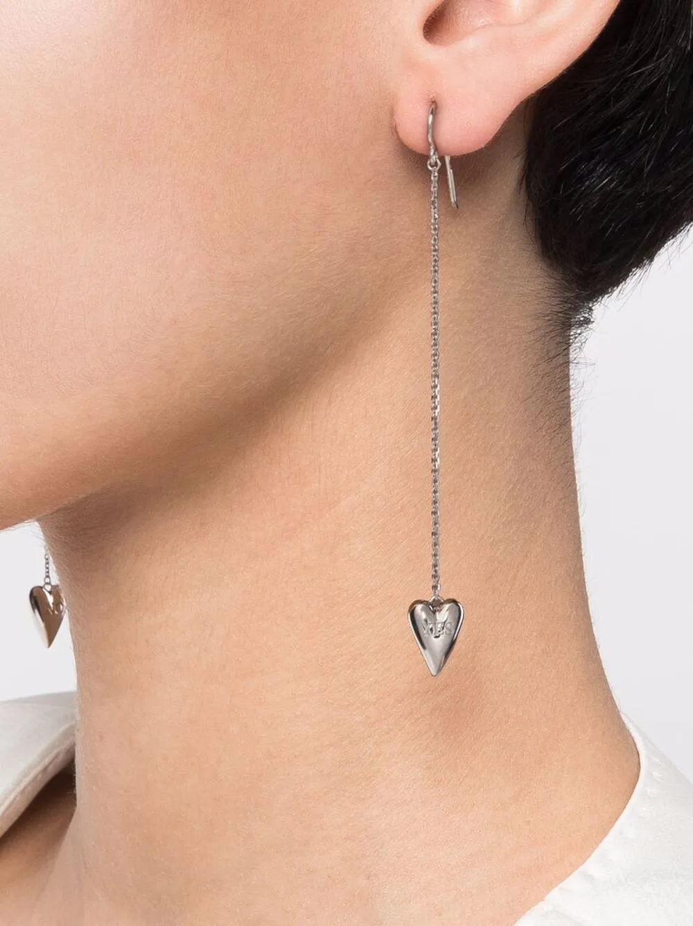 Avgvst Oorbellen met hanger - Zilver