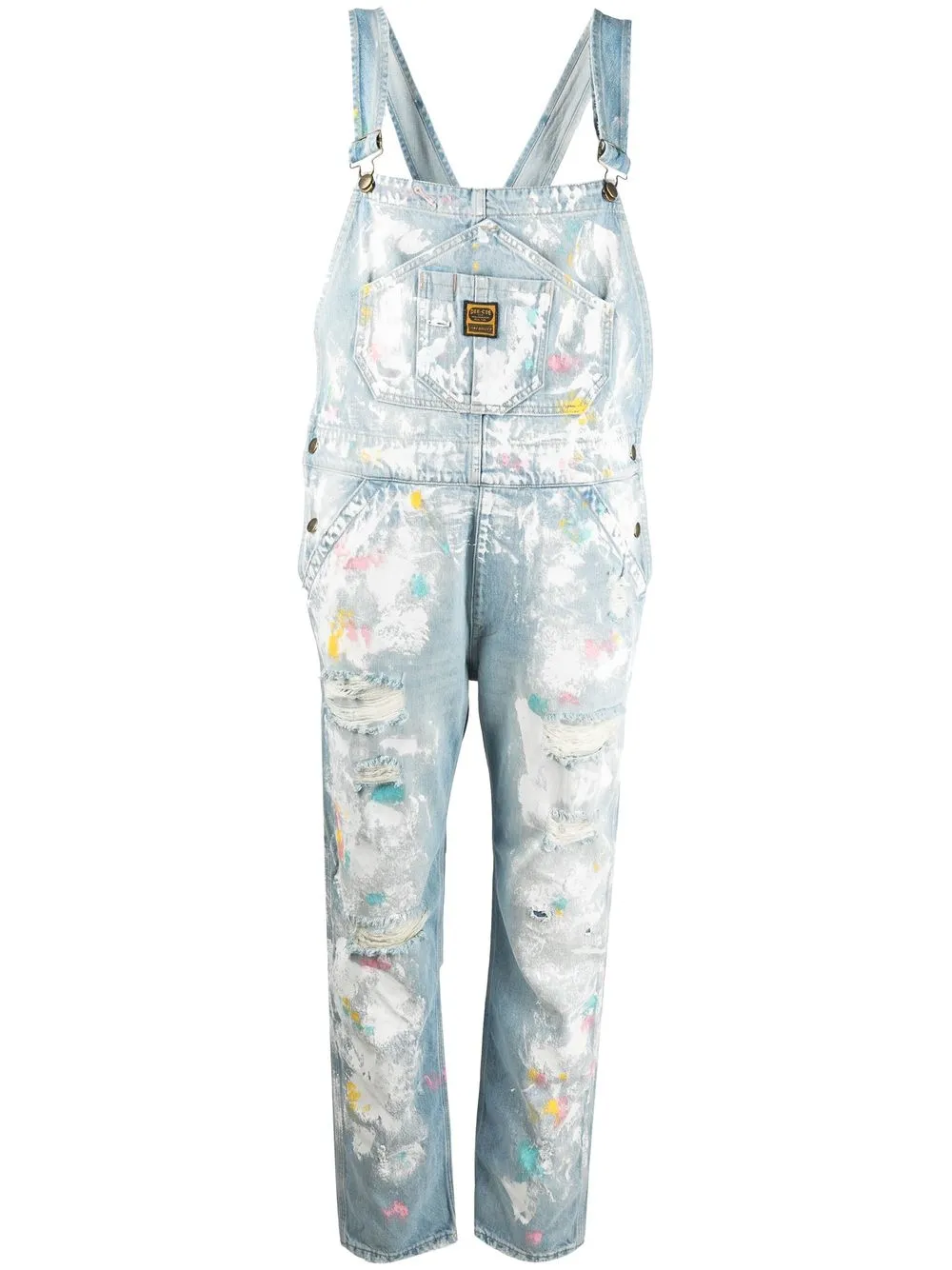 

WASHINGTON DEE CEE overol con salpicaduras de pintura estampadas - Azul