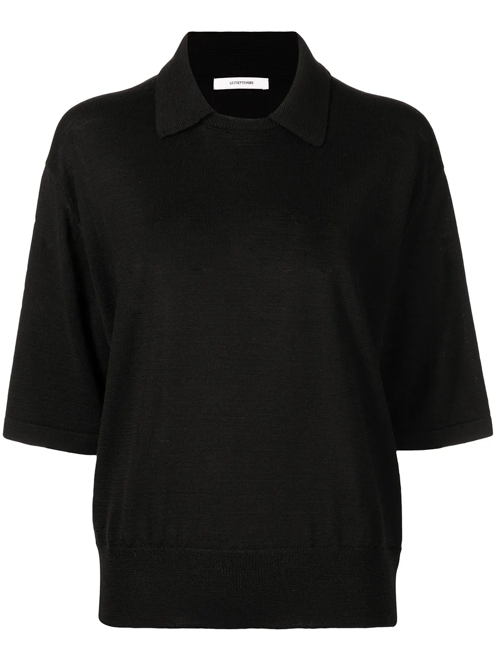 

Le 17 Septembre sudadera tipo playera tipo polo - Negro