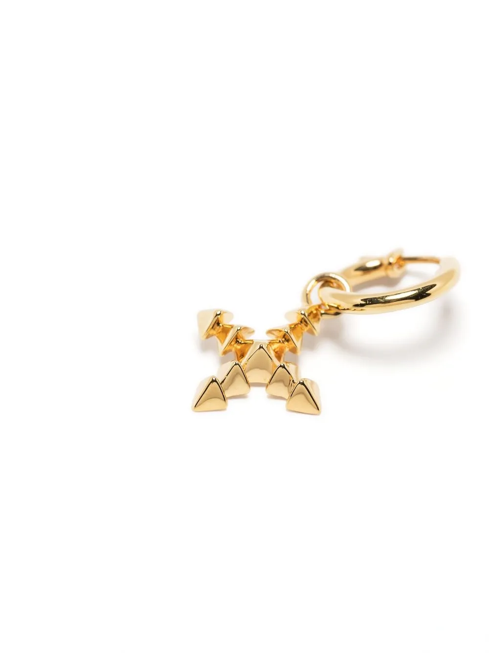 Northskull Oorring met vierkante kruis - Goud