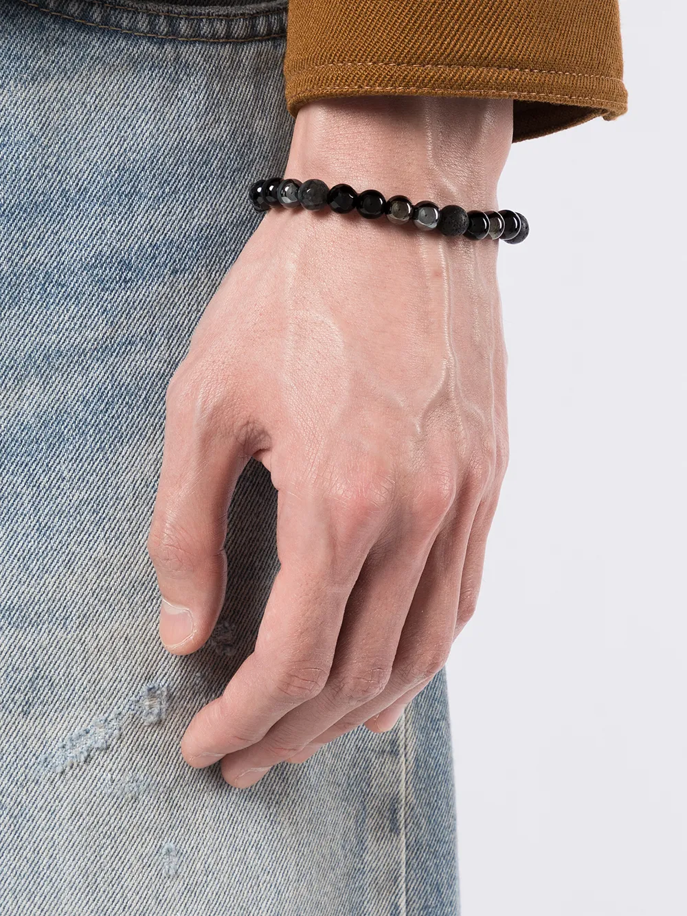 Northskull Armband met edelsteen - Zwart