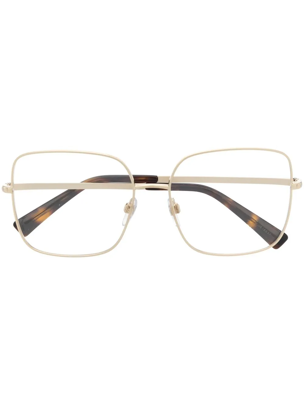 Valentino Eyewear lentes con armazón cuadrada - Dorado