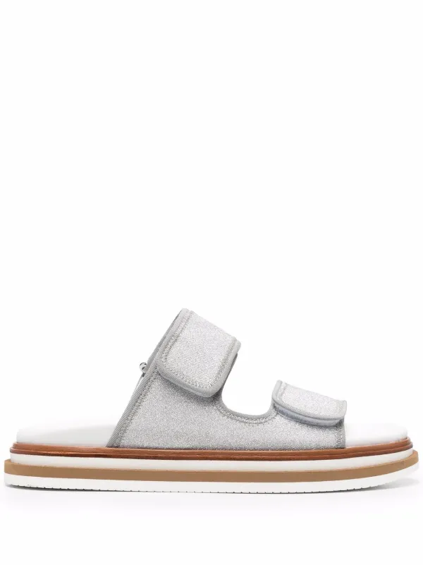 Hogan Sandalias Planas metalizadas-efecto - Farfetch
