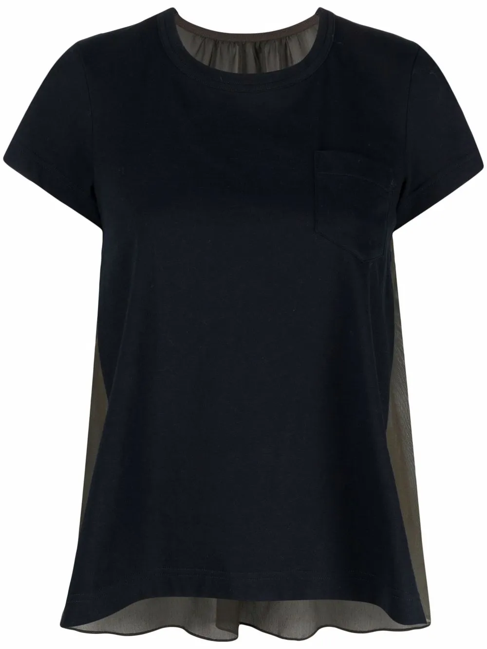 

sacai playera con detalle de encaje - Azul