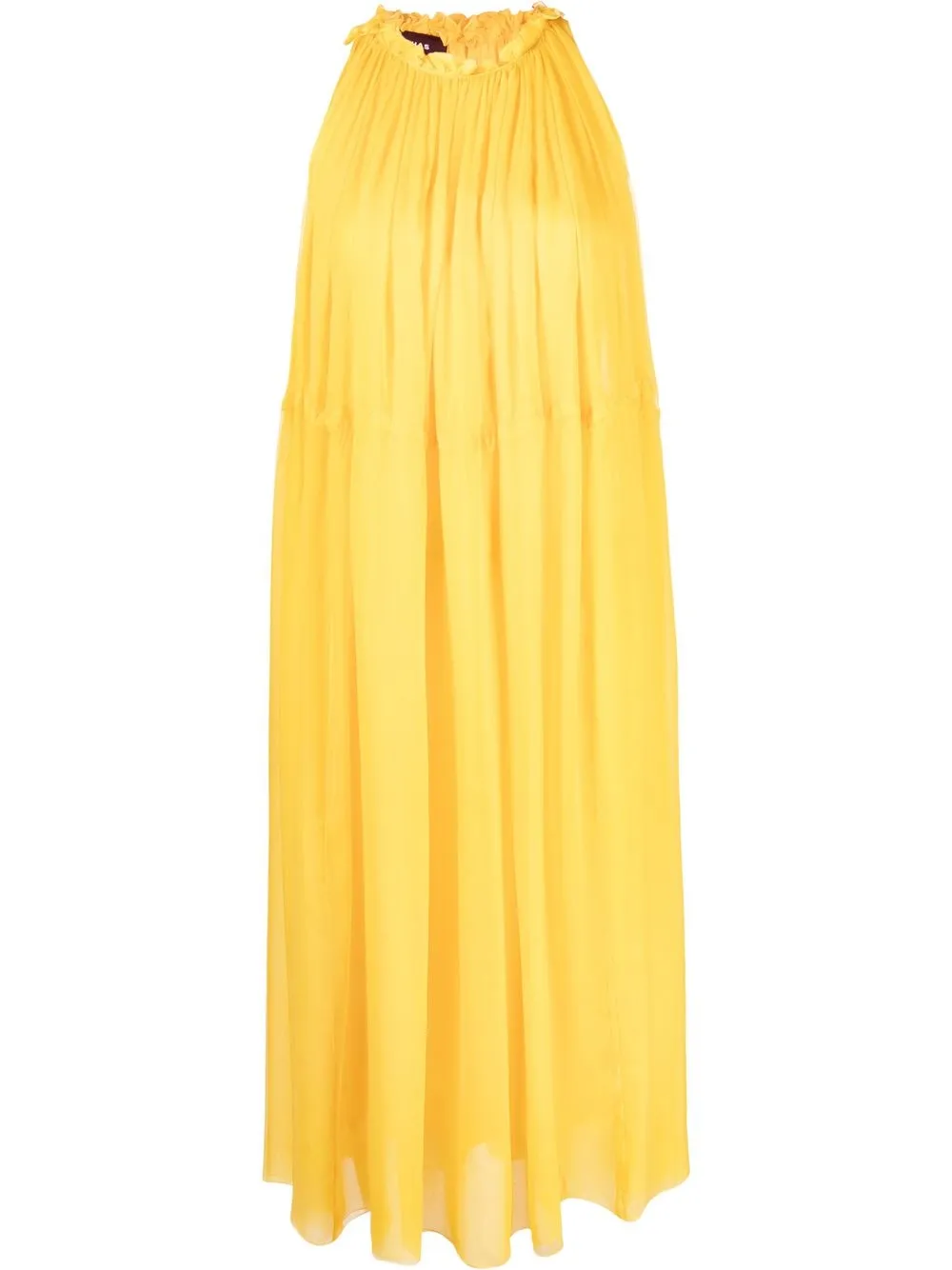 

Rochas pleated silk midi dress - Yellow