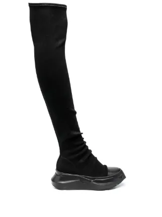Rick Owens DRKSHDW Chunky knee length Boots Black FARFETCH AZ