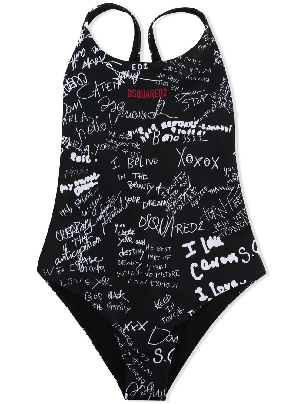

Dsquared2 Kids traje de baño estampado - Negro