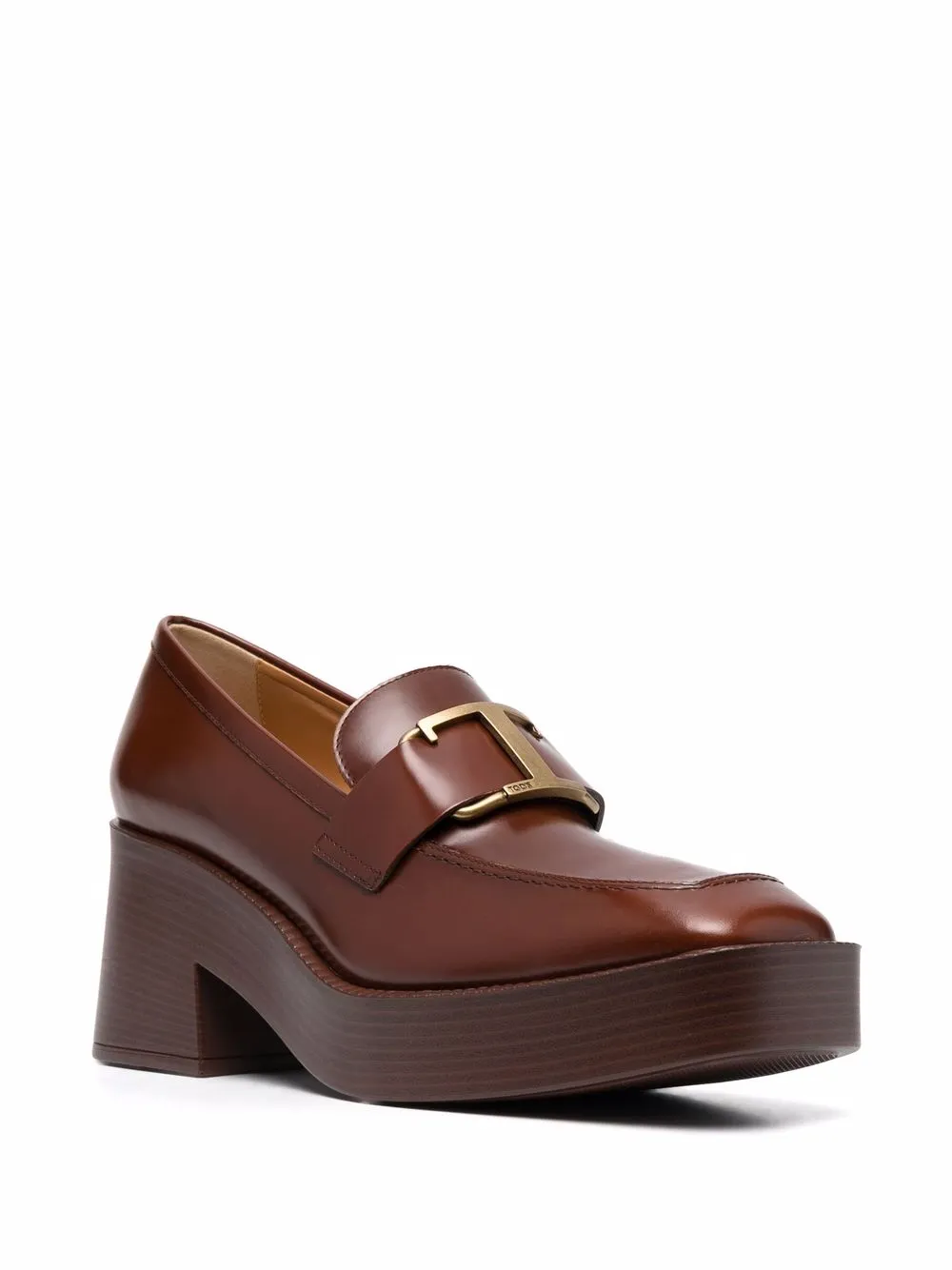 Tod's Loafers met vierkante neus - Bruin