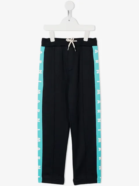 Marni Kids logo-stripe tracksuit bottoms