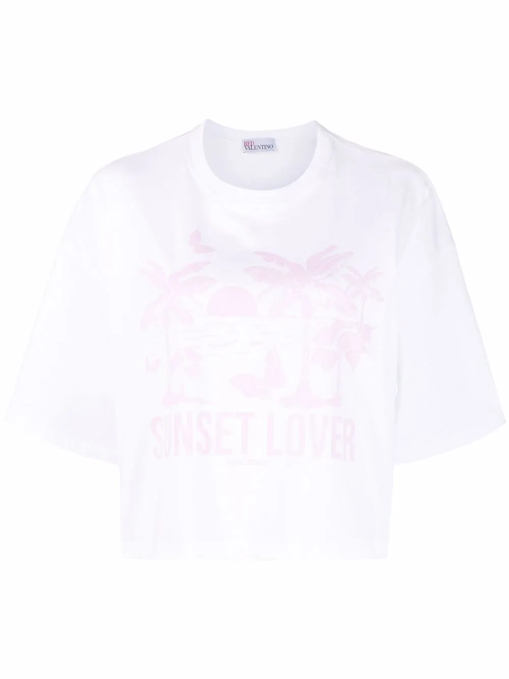 

RED Valentino playera con estampado gráfico - Blanco